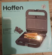 Opiekacz 3w1 z wymiennymi tackami grill tosty 850 W HOFFEN GOFROWNICA