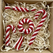 Box prezentowy makrama zestaw ozdoby świąteczne Boże Narodzenie