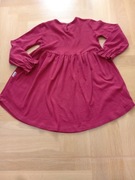 Sukienka bordowa MN 116 Święta gładka Basic plain