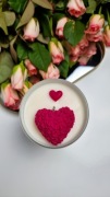 Świeca sojowa "Kwieciste serce" limitowana Walentynki