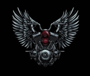 Naprasowanka do samodzielnej aplikacji  harley motor  DO 30 CM 