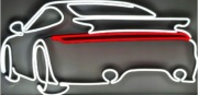 Neon Porsche lampka led dekoracja ścienna auto prezent