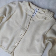 Sweter 5 10 15 bawełna śmietankowy