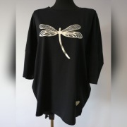 BLUZKA  rozm. UNI -XXL CZARNA I BIAŁA