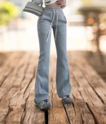 Nowe ocieplane spodnie dresowe dzwony r XXS na wzrost 160/165 szare dr