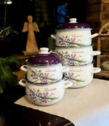 Garnki emaliowane duże