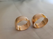 Złote OBRĄCZKI ślubne 14K KLASYCZNE r20/28