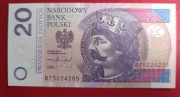 Banknot 20 zł radar 