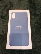 Etui niebieskie, iPhone Xs Leather Case 