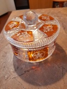 Kryształ duża Bombonierka-VINTAGE PRL lata 60 XXw