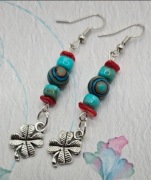 Koniczynki na szczęście Kolczyki millefiori Fashion Jewelry modne