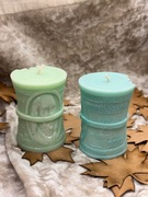 Piękna świeca świeczka plik banknotów pieniędzy 