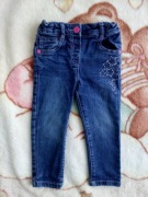 Haftowane spodnie jeansowe jeansy F&F ok. 80 86 w gwiazdy gwiazdki jak nowe