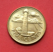 5  Centów  1986  r -     Barbados    Latarnia morska     stan !!!
