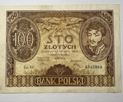 Lot 2 100 złotych 1934 rok Stan BD