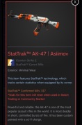 AK-47 ASIIMOV MINIMAL WEAR STATTRAK