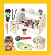 MELISSA&DOUG Drewniana LODZIARNIA KAWIARNIA Z LODAMI Zestaw