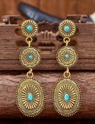 Długie wiszące kolczyki w kolorze złotym boho