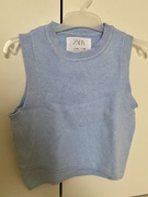 Serdak błękitny dzianinowy Zara 8-9