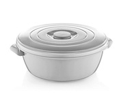 Miska z pokrywką Hobby Life Classic Round Bowl 1,8L – szara