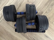 Hantle regulowane 2x10kg obciążenie gryf zaciski