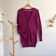 Sweterek kardigan 36 s 38 m fioletowy sweter zapinany na guziki długi fiole