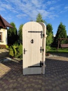 Drzwi drewniane łukowe na wymiar góralskie piwnic gospodarcze 