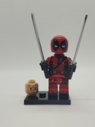 Minifigurka Deadpool okrągła głowa Marvel X-men Kompatybilna z LEGO