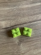 LEGO NOWY: 3022 płytka / plate 2x2, jasny zielony / bright green - 2szt