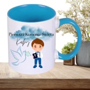 Personalizowany Kubek na Pierwszą Komunię Świętą DLA chłopca– 330 ml