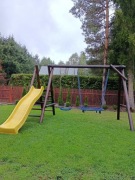 Huśtawka ogrodowa na 2 stanowiska + ślizg