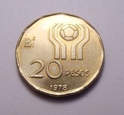 Argentyna 20 pesos 1978 Okolicznościowa! PIĘKNA!
