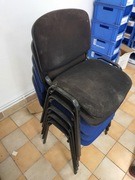 Krzesła biurowe stabilne używane komplet 2 sztuki kolor CZARNE