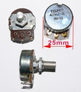 POTENCJOMETR OBROTOWY 4,7 k B UNITRA TELPOD 