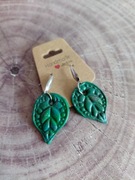 Kolczyki ,,zielone monstery"