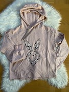 Bluza damska z kapturem Cardio Bunny XS pudrowy róż