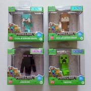 Figurki metalowe JADA Minecraft, zestaw 4 szt