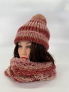 Komplet HANDMADE: Ciepła Czapka + Komin! Rękodzieło, Ręcznie robiona