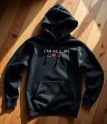 Męska Czarna Bluza M I'm All In  Obstawianie Kasyno