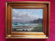 Stary obraz na płótnie sygnowany 