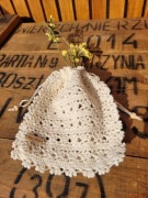 Torebka do komunii, komunijna, torebeczka boho bezowa, ecru