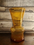 Duży wazon szklany PRL z Huty szkła LAURA