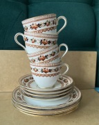 filiżanka porcelanowa ROSLYN CHINA R&Co ENGLAND reids 180 róże złoto czerń 