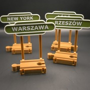 Znak do torów drewnianych (Własny Napis) cena za 1 szt