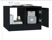 Stolik kawowy, czarny, 50x50x36 cm, materiał drewnopochodny