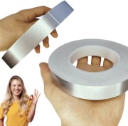 Srebrna taśma ozdobna samoprzylepna listwa na ściany meble 2 cm 50 m