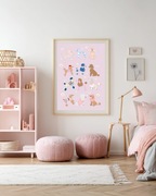 Plakat na ścianę A3 Pudle psy  