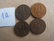 Monety  4 x 1 gr 1936-39 PIĘKNE -  1A