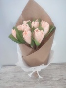 Bukiet tulipanów w stylu Boho, prezent, rękodzieło 