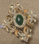 Piękna bogatozdobiona broszka GÓRALSKA przypinka ozdoba żakietu koszuli.